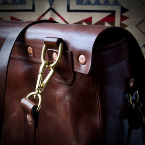 Courier Bag - Tärnsjö's Antique Brown Veg Tanned Horse Hide