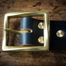 Load image into Gallery viewer, Belt - Horween Chromexcel Navy Blue - Your Choice of Solid Brass Buckle