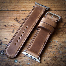 Load image into Gallery viewer, Watch Strap - Apple iWatch - Horween Natural Chromexcel - Brown Thread