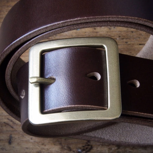 Belt - Horween Chromexcel Brown - Your Choice of Solid Brass Buckle