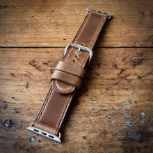 Load image into Gallery viewer, Watch Strap - Apple iWatch - Horween Natural Chromexcel - Brown Thread