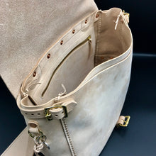 Load image into Gallery viewer, Outrider Bag - Tärnsjö Natural Veg Tanned Nubuck with Turquoise and Silver Concho
