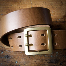 Load image into Gallery viewer, Belt - Horween Chromexcel Natural - Your Choice of Solid Brass Buckle